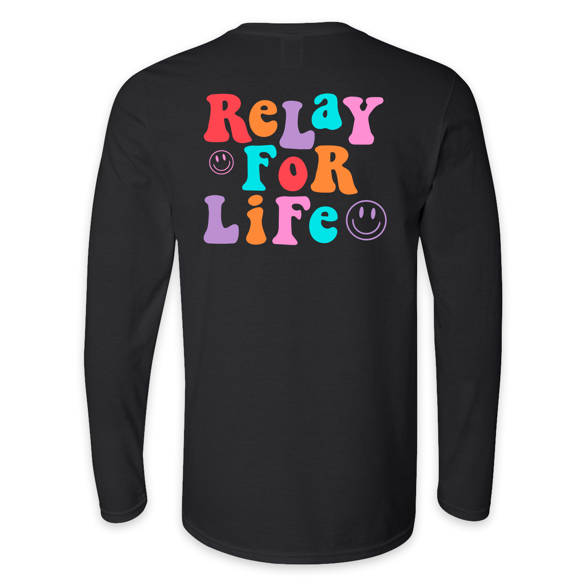 Relay for Life Long Sleeve T-Shirt Smiley Design – Muckles Ink