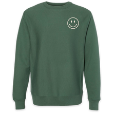 Load image into Gallery viewer, Text Me When You Get To Bing Crewneck Alpine Green - Puff Paint Back
