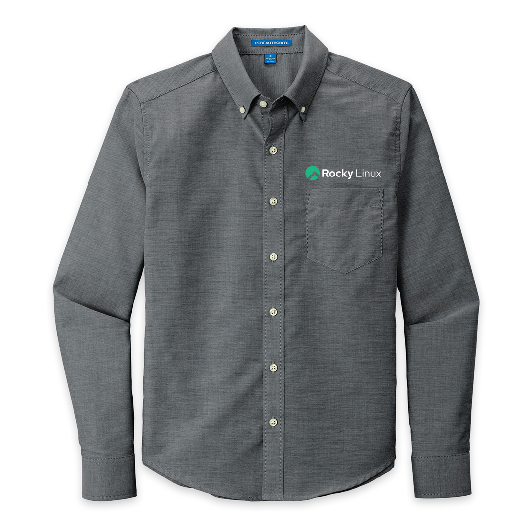 Rocky Linux Untucked Fit SuperPro ™ Long Sleeve Button Up