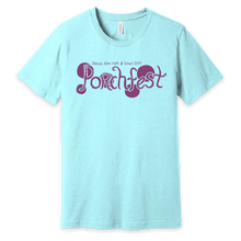 Load image into Gallery viewer, Ithaca Porchfest 2023 T-Shirt - Magenta Ink
