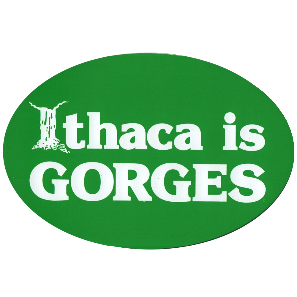 Ithaca Is Gorges/FLX Oval Stickers