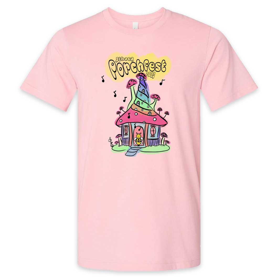 Ithaca Porchfest 2023 T-Shirt - Full Color