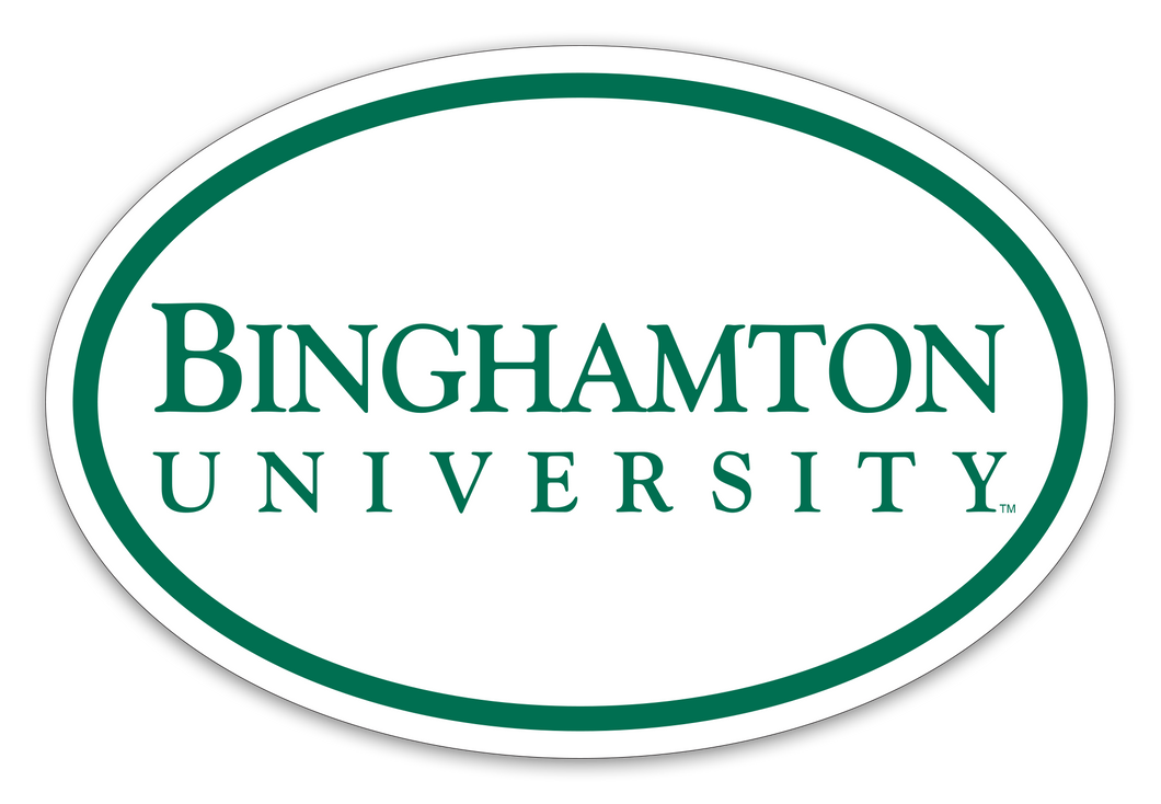 Binghamton University White Car Magnet