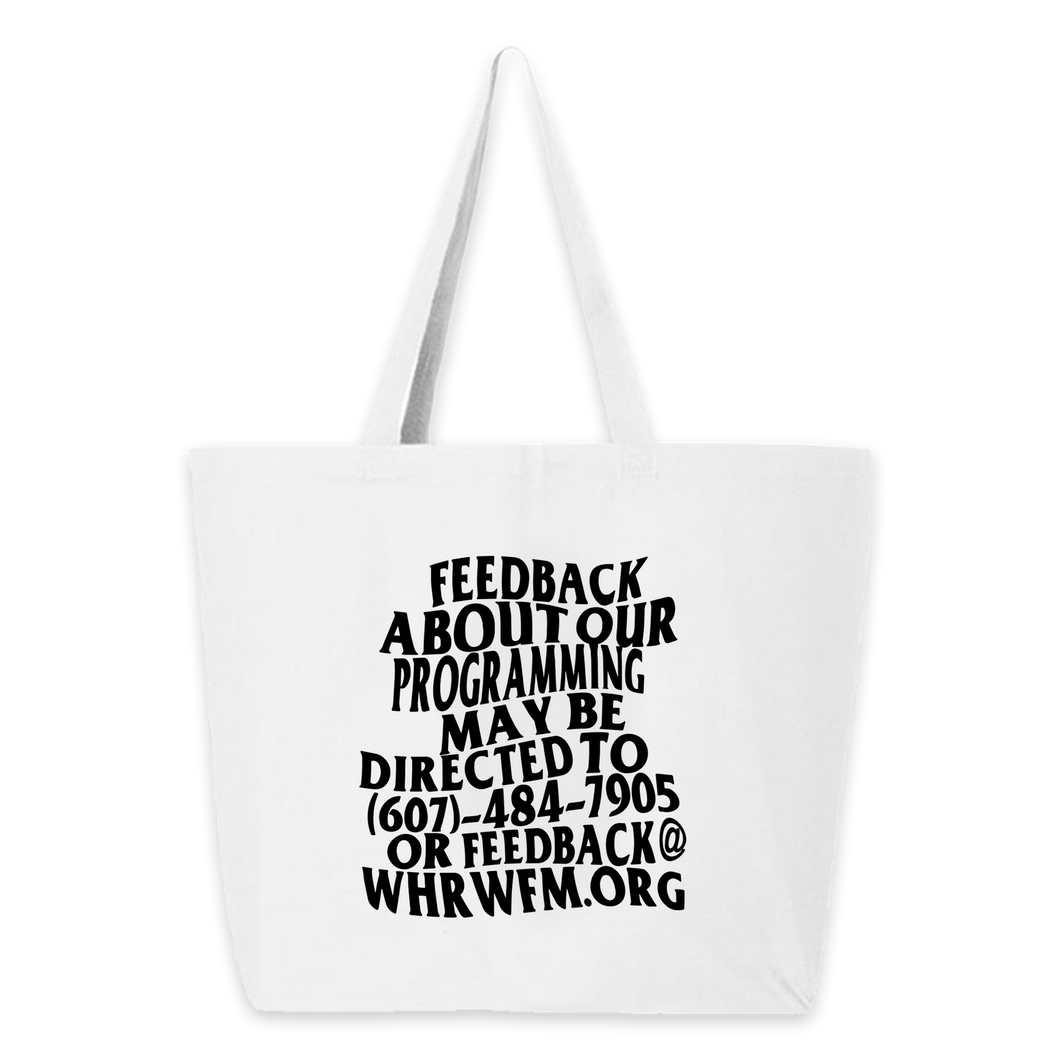 WHRW Tote Bag - White with Black