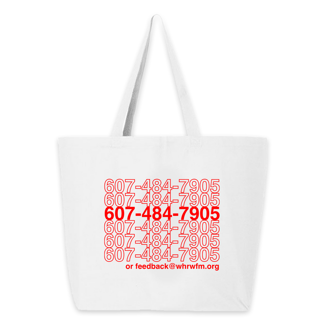 WHRW Tote Bag - White with Red