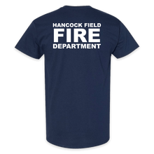 Load image into Gallery viewer, ON DUTY- Hancock Fire Department T-Shirt (Full Color Logo w/back)
