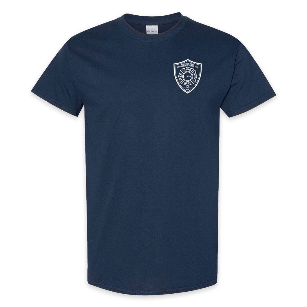 ON DUTY- Hancock Fire Department Short Sleeve Tee (Front Only- White Logo)