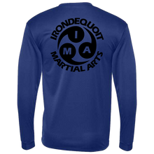 Load image into Gallery viewer, Irondequoit Martial Arts Long Sleeve Performance Tee - Royal Blue
