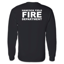 Load image into Gallery viewer, ON DUTY- Hancock Fire Department Long Sleeve Tee (White Logo w/back)
