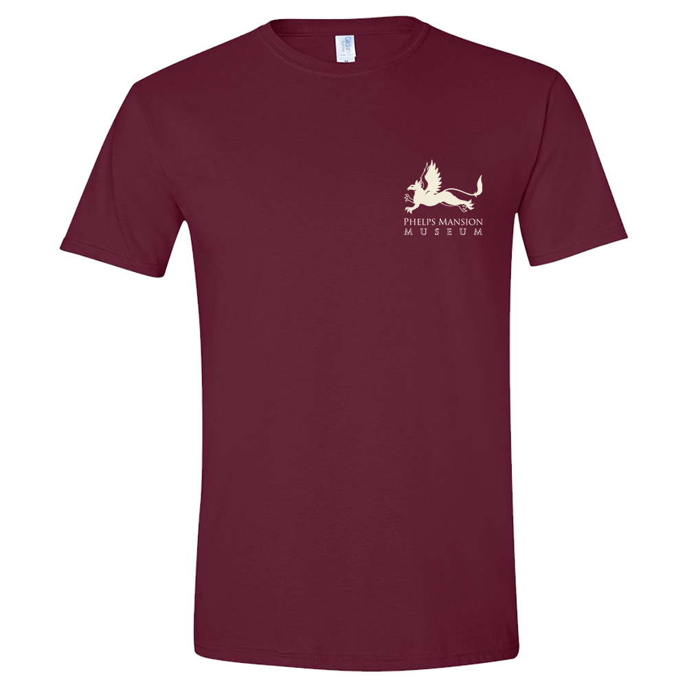 Phelps Mansion T-Shirt Maroon with Gryphon
