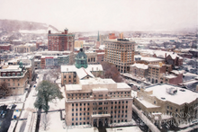 Load image into Gallery viewer, City of Binghamton Winter Scene by Dan Simonds Canvas Print
