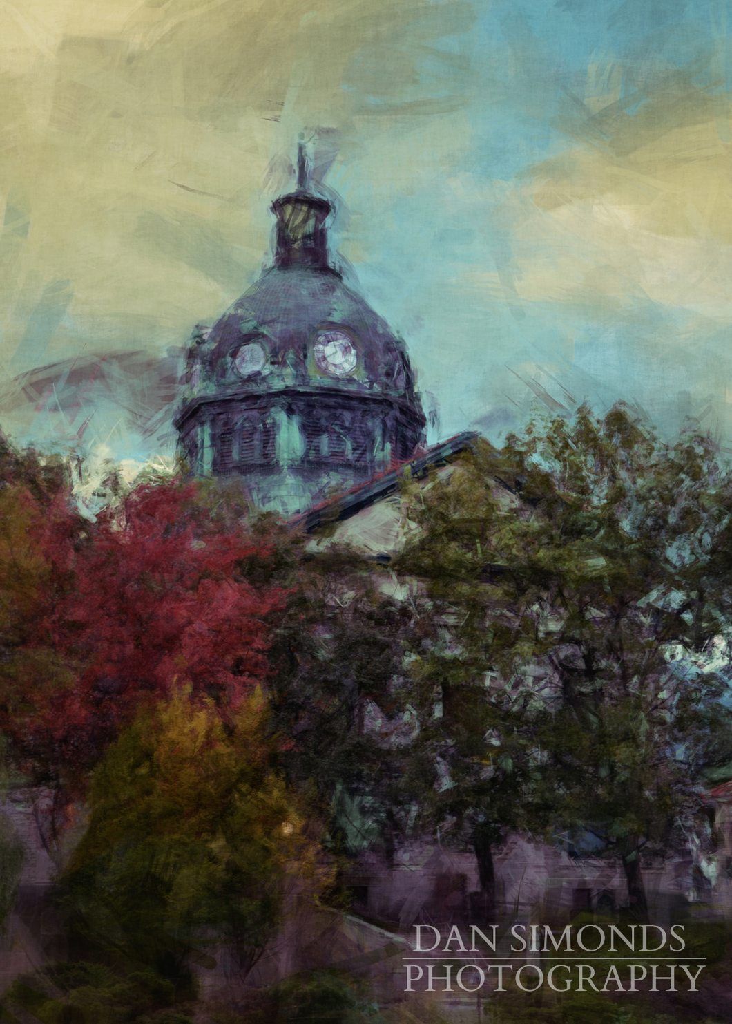 Impressionist Courthouse by Dan Simonds Canvas Print