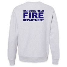 Load image into Gallery viewer, LEISURE WEAR- Hancock Fire Department Crewneck (Blue Logo w/back)
