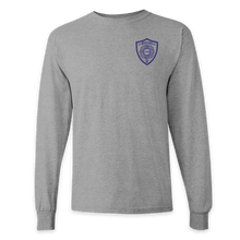Load image into Gallery viewer, ON DUTY- Hancock Fire Department Long Sleeve T-Shirt (Blue Logo w/back)
