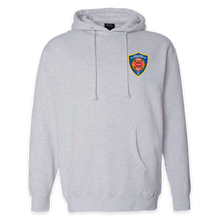 Load image into Gallery viewer, LEISURE WEAR- Hancock Fire Department Hooded Sweatshirt (Front Only Full Color Logo)
