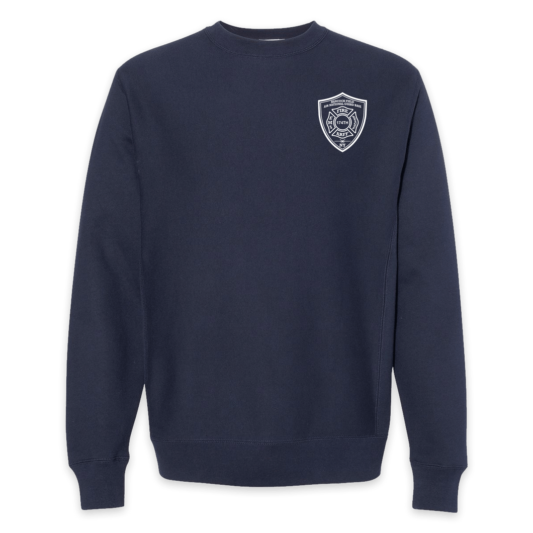 LEISURE WEAR- Hancock Fire Department Crewneck (Front Only White Logo)