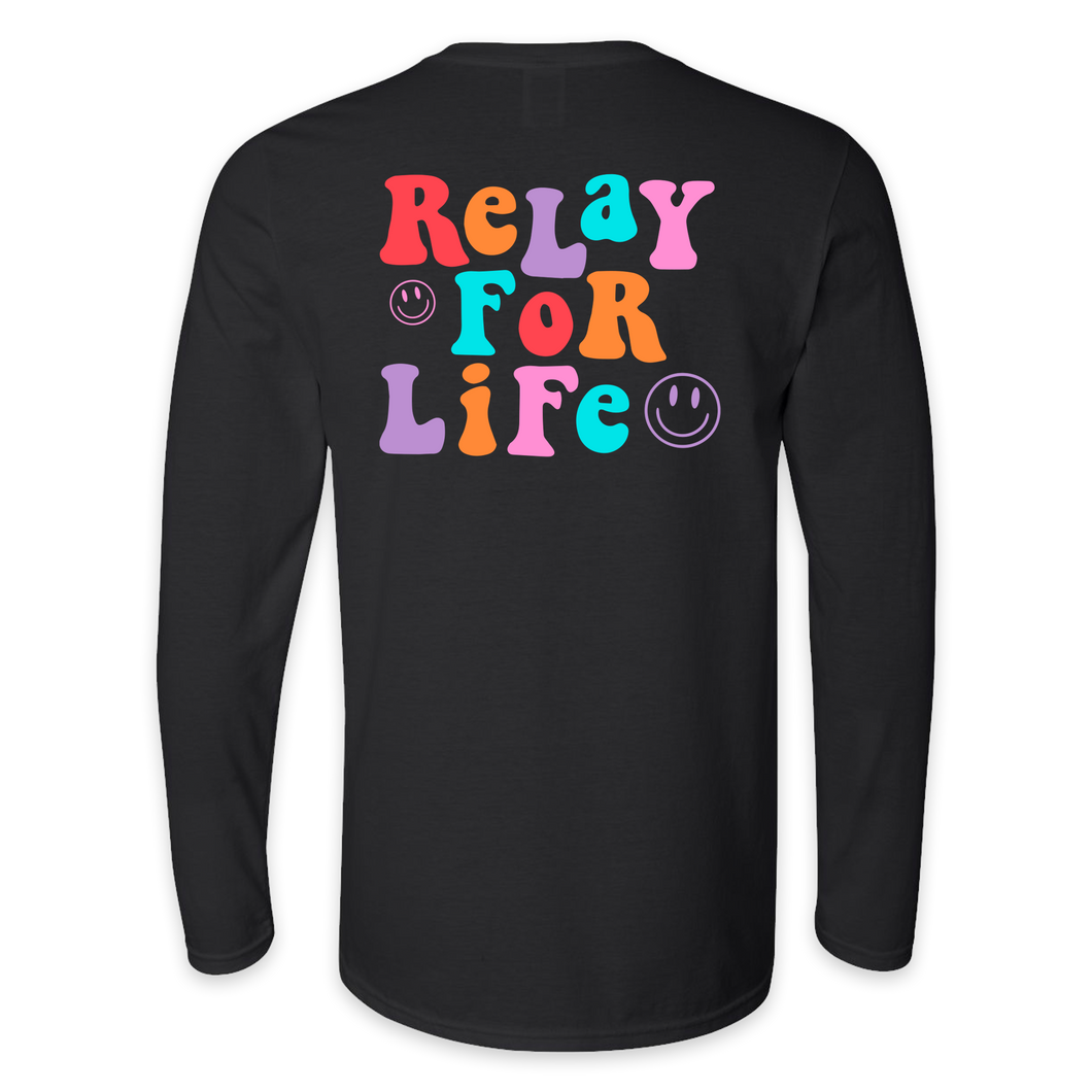 Relay for Life Long Sleeve T-Shirt - Smiley Design