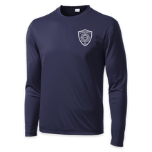 Load image into Gallery viewer, LEISURE WEAR- Hancock Fire Department Long Sleeve Performance Shirt (White Logo w/back)
